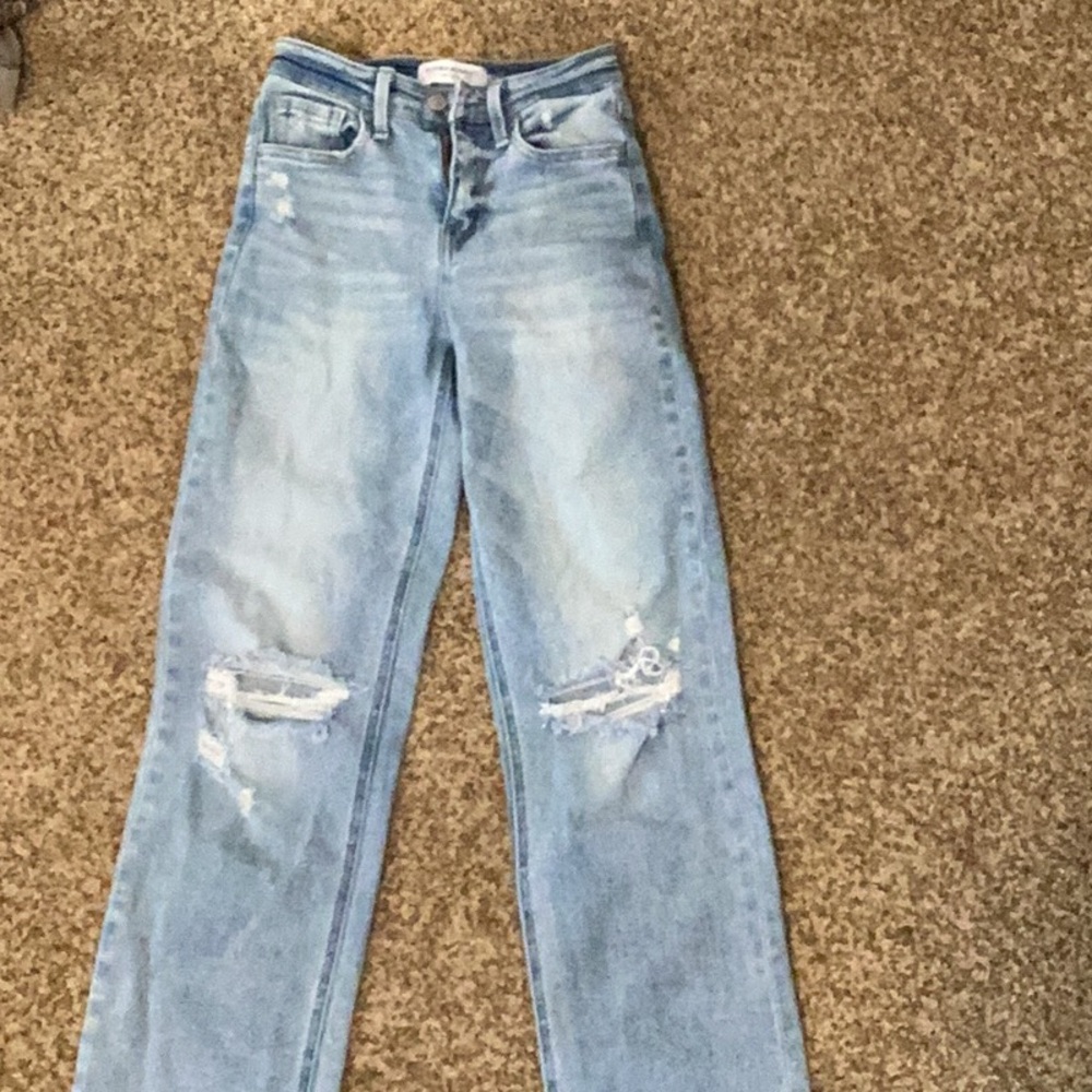 Flying Monkey Light Blue Straight Leg Jeans